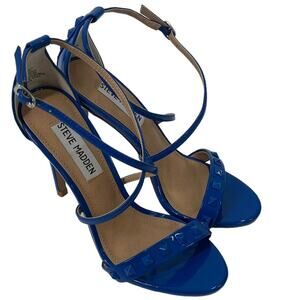 STEVE MADDEN Blue Studded Heel SZ 6